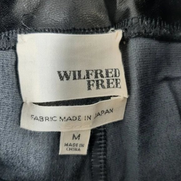 Aritzia Wilfred Free Daria Vegan Faux Leather Leggings Pants Size Medium Black​ - Picture 2 of 5